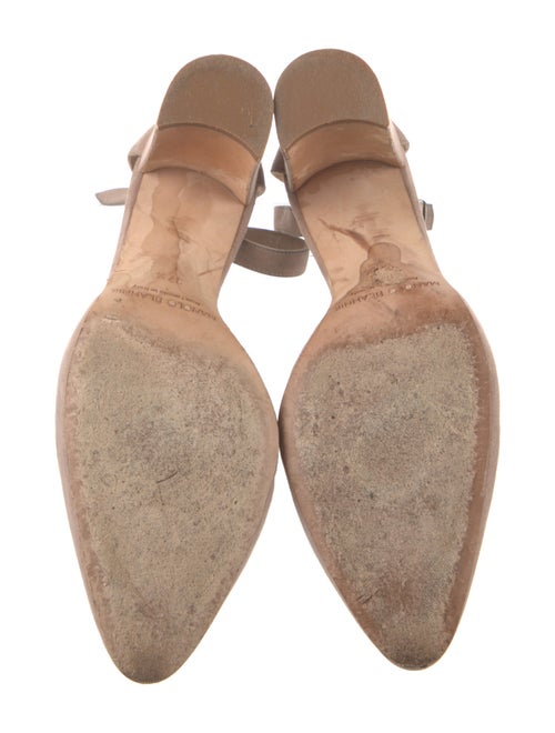 Manolo Blahnik Suede D'Orsay Pumps