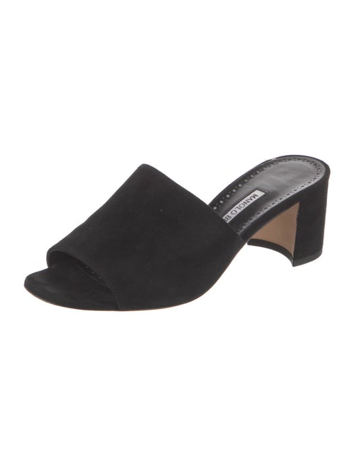 Manolo Blahnik Suede Slides