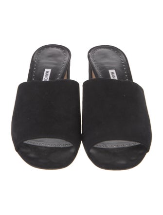 Manolo Blahnik Suede Slides