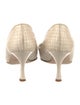 Manolo Blahnik Raffia Animal Print Pumps