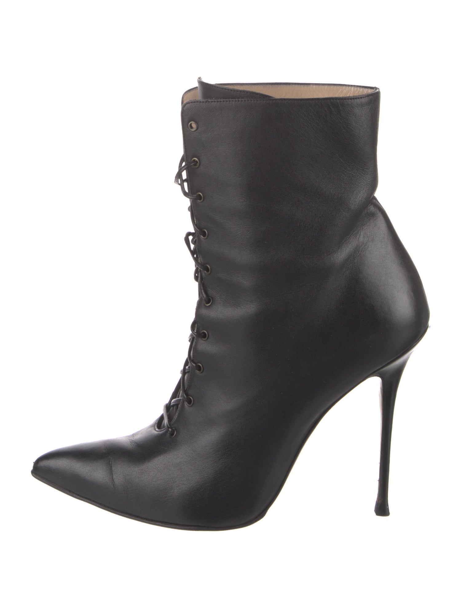 Manolo Blahnik Leather Lace-Up Boots