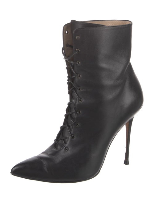 Manolo Blahnik Leather Lace-Up Boots