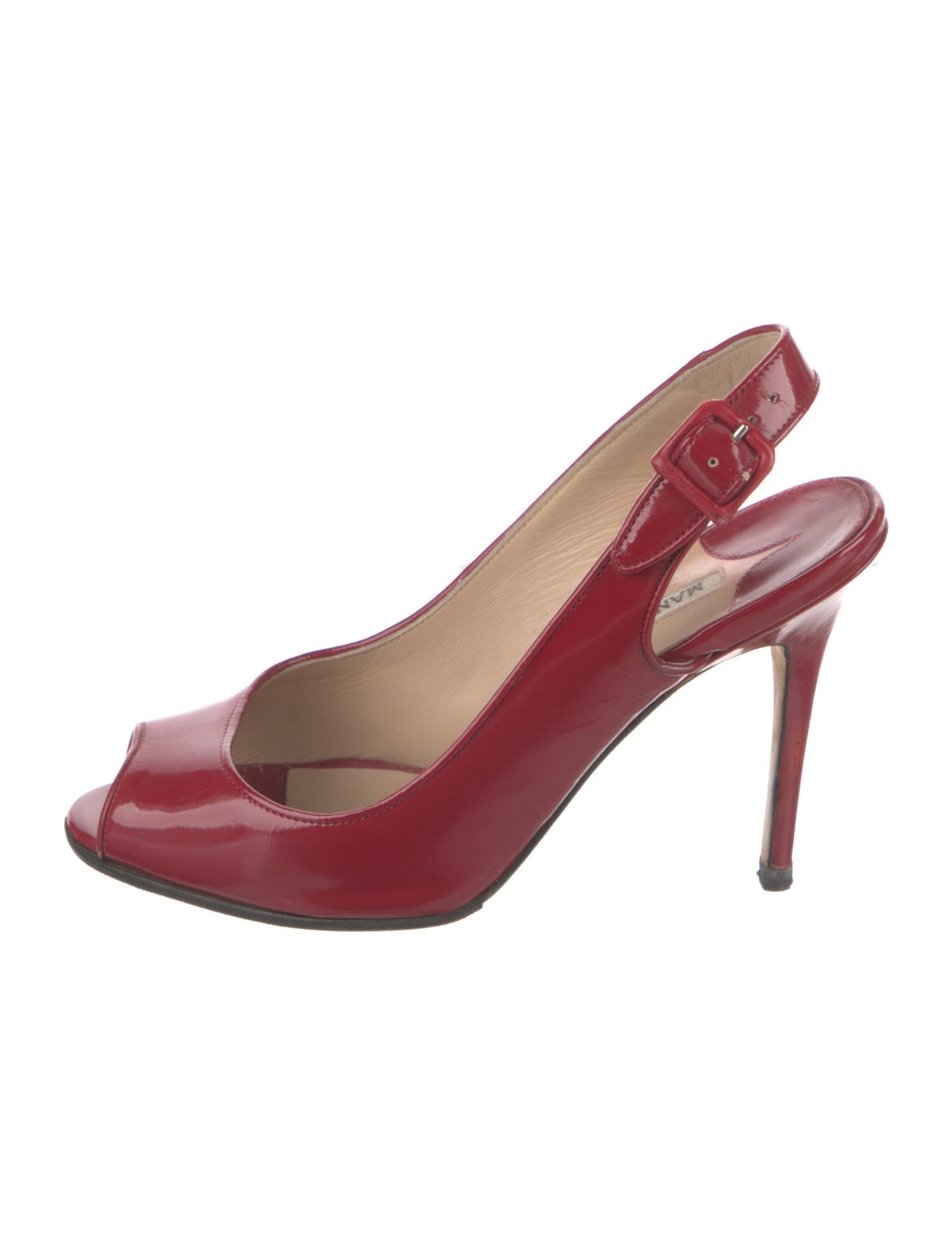 Manolo Blahnik Patent Leather Slingback Pumps