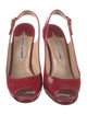 Manolo Blahnik Patent Leather Slingback Pumps