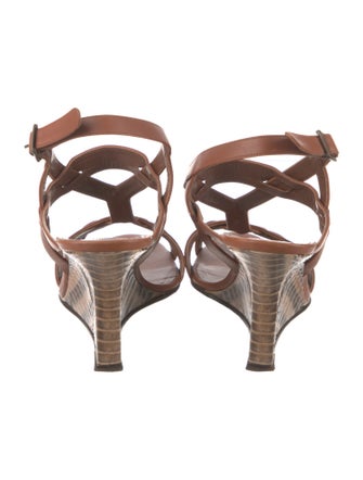 Manolo Blahnik Leather T-Strap Sandals