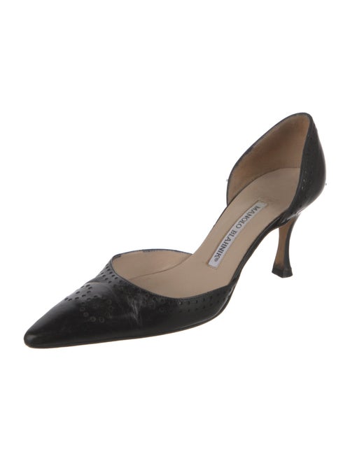 Manolo Blahnik Leather D'Orsay Pumps