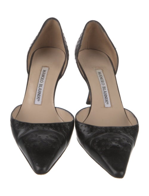 Manolo Blahnik Leather D'Orsay Pumps