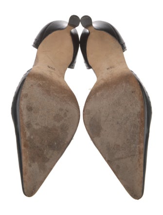Manolo Blahnik Leather D'Orsay Pumps