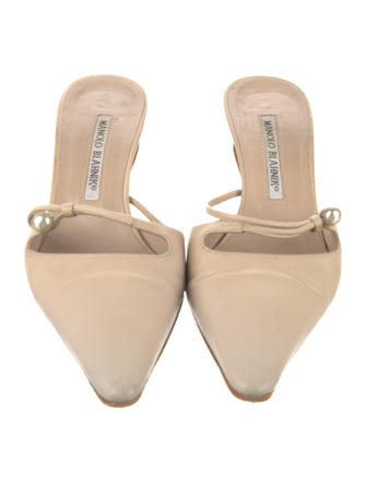 Manolo Blahnik Leather Mules