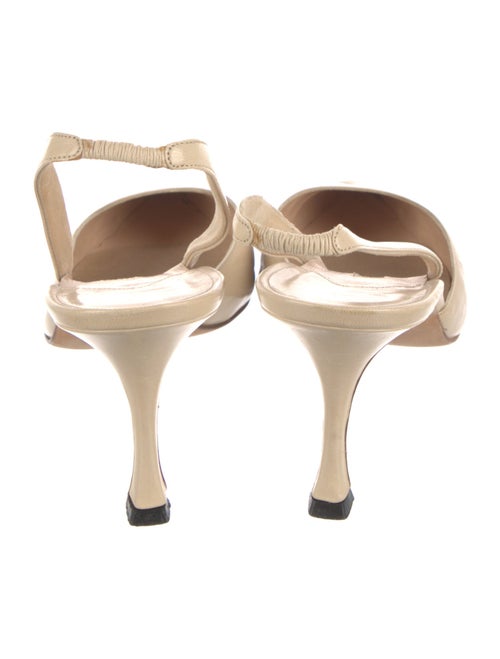 Manolo Blahnik Leather Slingback Pumps