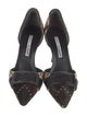 Manolo Blahnik Ponyhair Printed D'Orsay Pumps