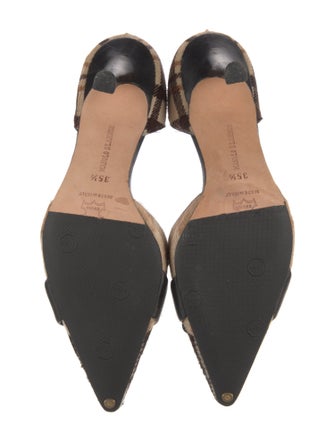 Manolo Blahnik Ponyhair Printed D'Orsay Pumps
