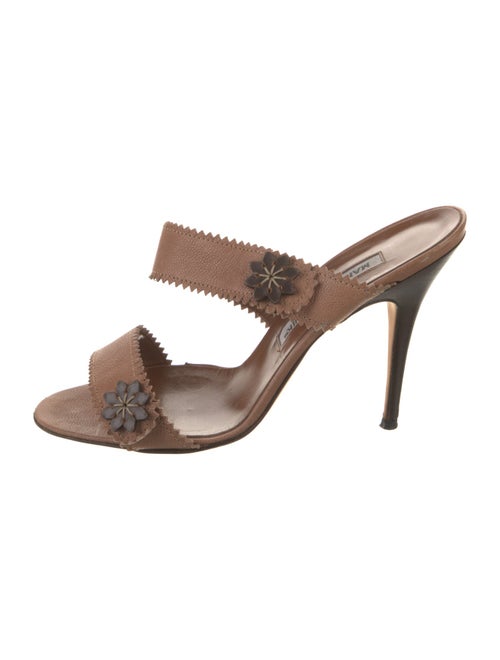 Manolo Blahnik Leather Slides