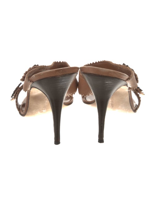 Manolo Blahnik Leather Slides