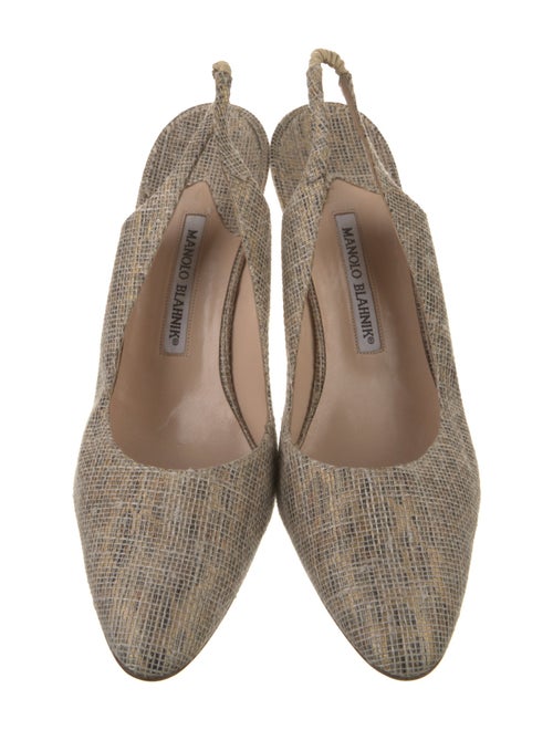 Manolo Blahnik Animal Print Slingback Pumps