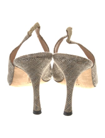 Manolo Blahnik Animal Print Slingback Pumps