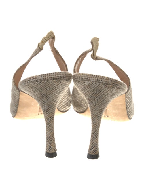 Manolo Blahnik Animal Print Slingback Pumps