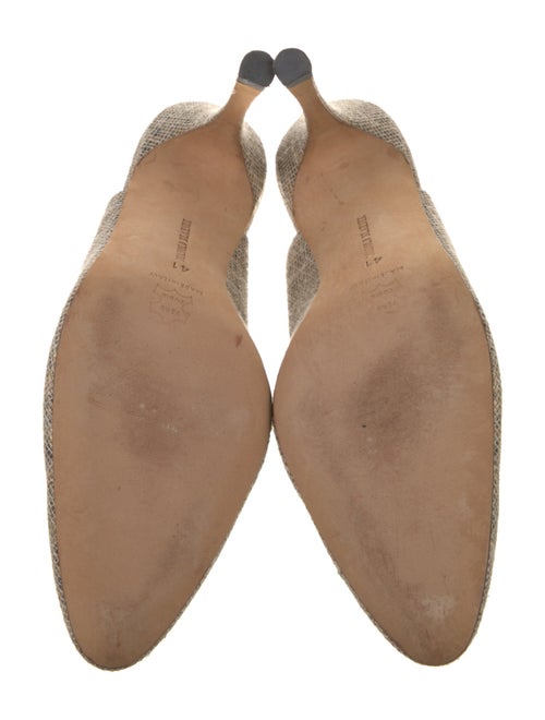 Manolo Blahnik Animal Print Slingback Pumps