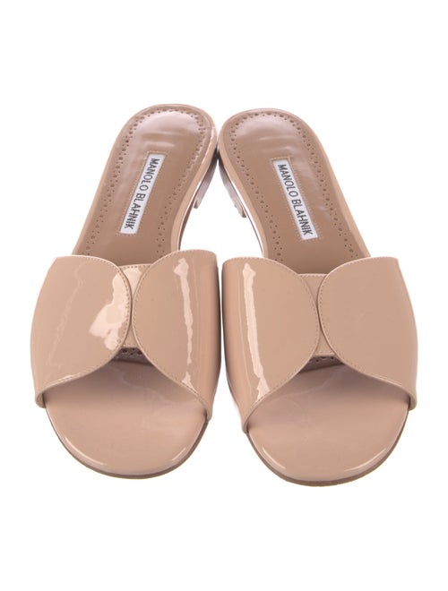 Manolo Blahnik Patent Leather Slides
