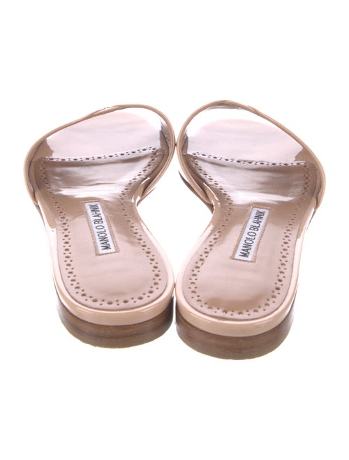 Manolo Blahnik Patent Leather Slides
