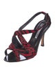 Manolo Blahnik Ponyhair Animal Print Slingback Sandals