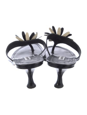 Manolo Blahnik Patent Leather Slides