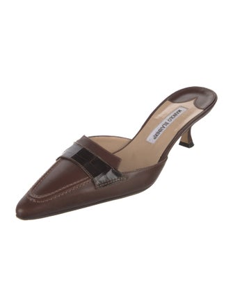 Manolo Blahnik Leather Mules