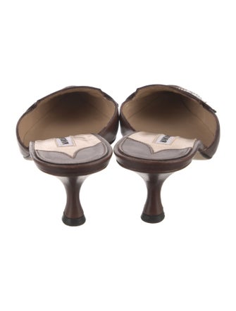 Manolo Blahnik Leather Mules