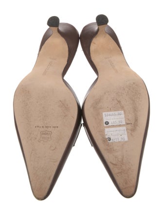 Manolo Blahnik Leather Mules