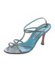 Manolo Blahnik Lizard T-Strap Sandals