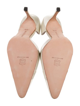 Manolo Blahnik Satin D'Orsay Pumps