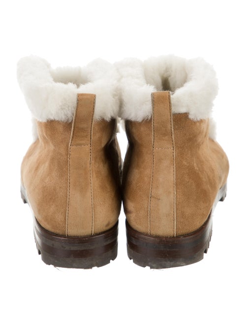 Manolo Blahnik Suede Colorblock Pattern Boots