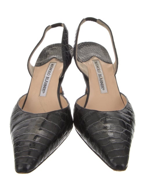 Manolo Blahnik Patent Leather Slingback Pumps