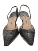 Manolo Blahnik Patent Leather Slingback Pumps