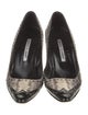 Manolo Blahnik Snakeskin Animal Print Pumps