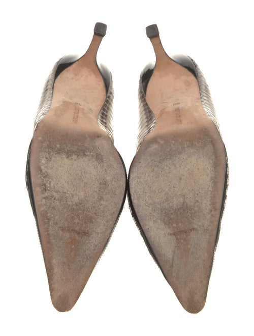 Manolo Blahnik Snakeskin Animal Print Pumps