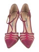 Manolo Blahnik Leather T-Strap Pumps