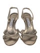 Manolo Blahnik Leather Slingback Sandals