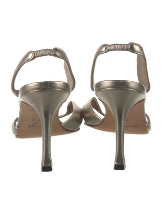Manolo Blahnik Leather Slingback Sandals