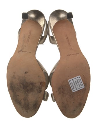 Manolo Blahnik Leather Slingback Sandals
