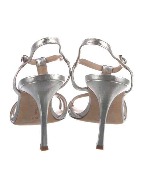 Manolo Blahnik Leather T-Strap Sandals
