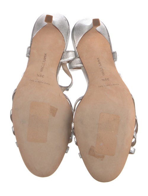 Manolo Blahnik Leather T-Strap Sandals