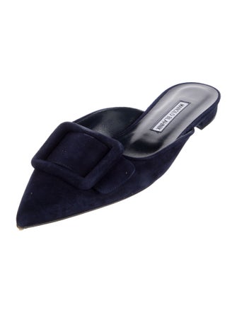Manolo Blahnik Suede Mules
