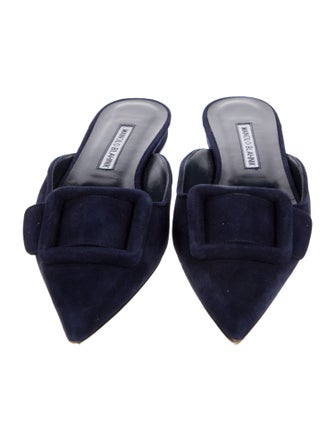 Manolo Blahnik Suede Mules