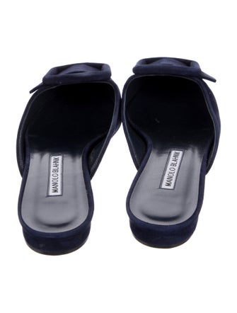 Manolo Blahnik Suede Mules