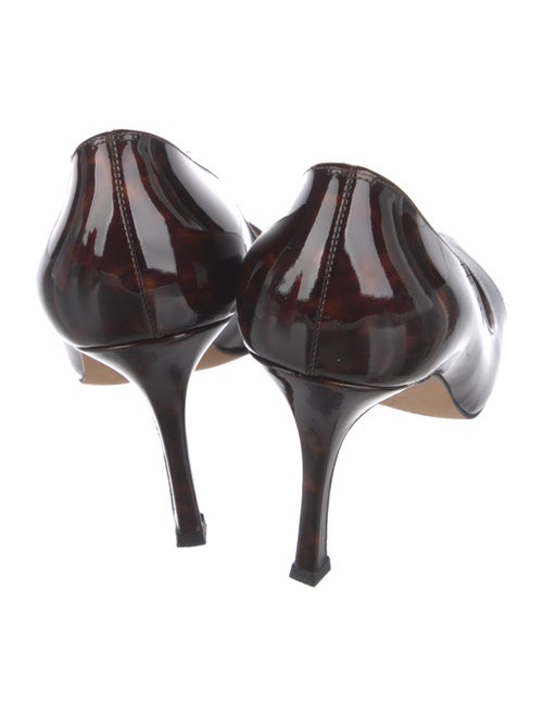 Manolo Blahnik Patent Leather Printed Pumps