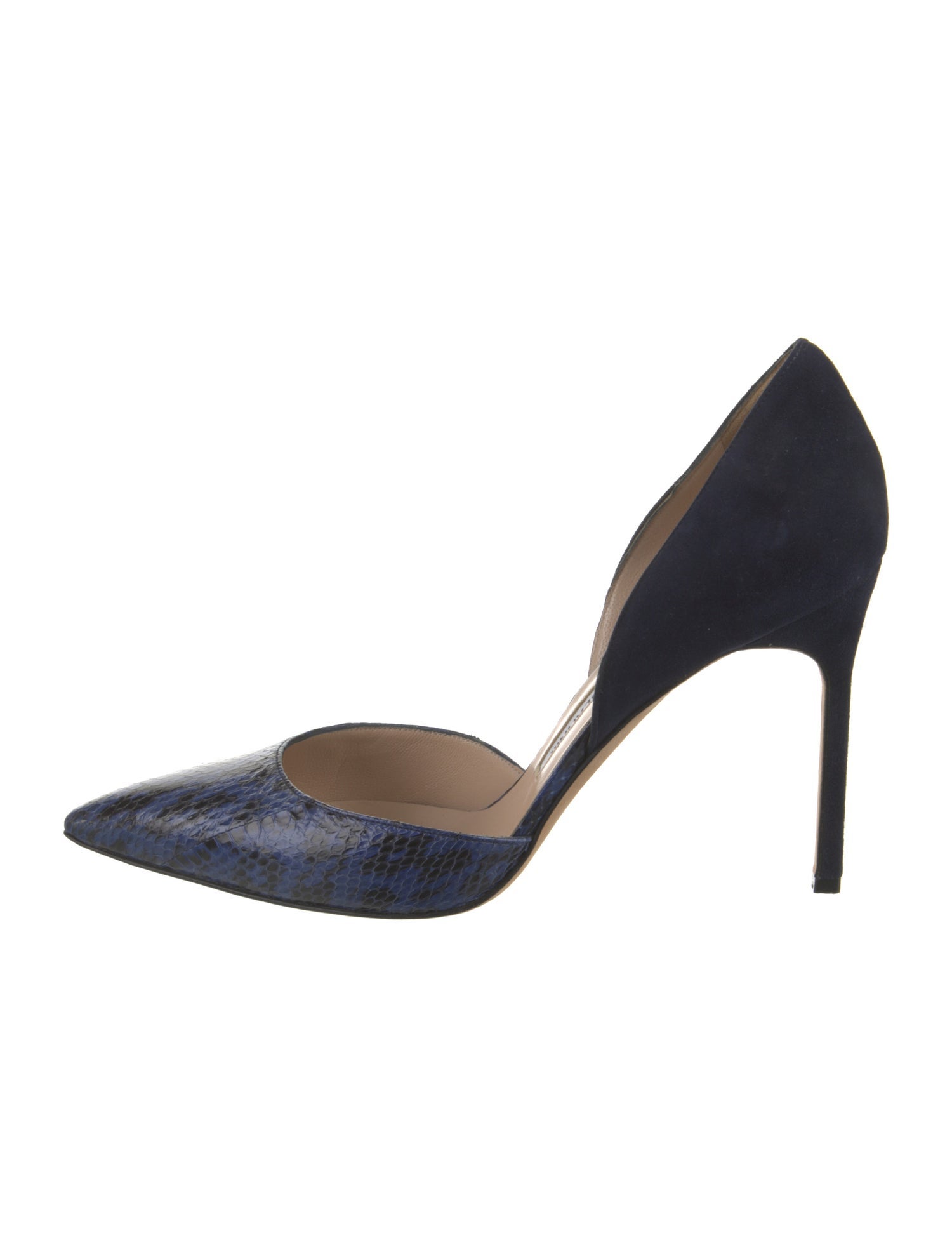 Manolo Blahnik Suede D'Orsay Pumps