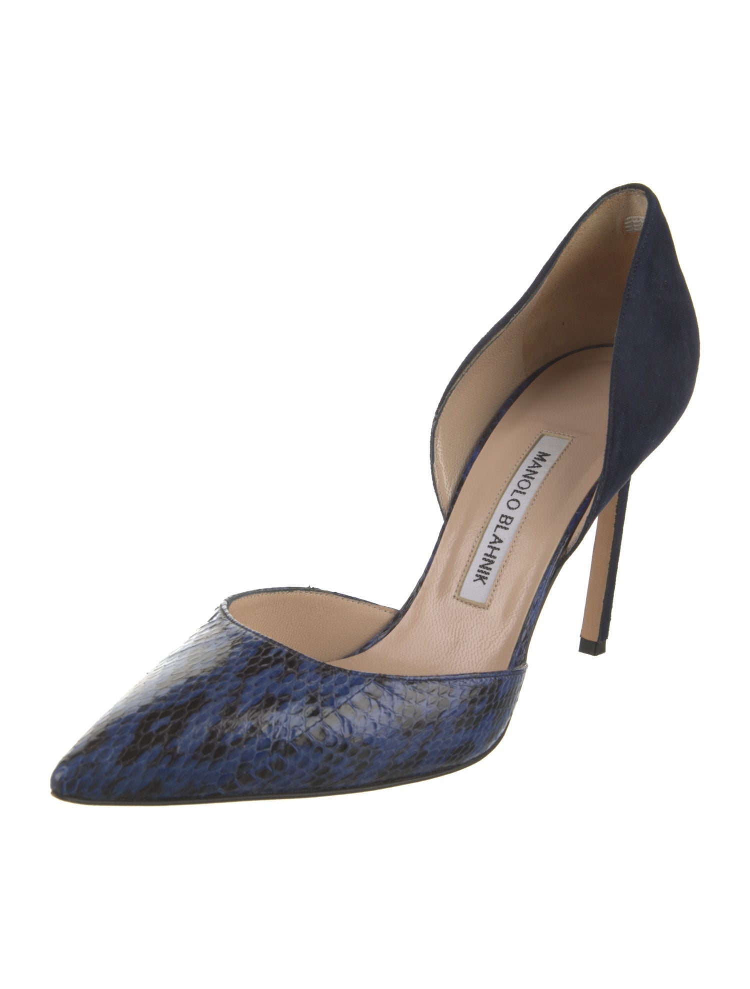 Manolo Blahnik Suede D'Orsay Pumps