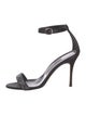 Manolo Blahnik Satin Crystal Embellishments Sandals