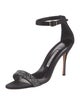 Manolo Blahnik Satin Crystal Embellishments Sandals